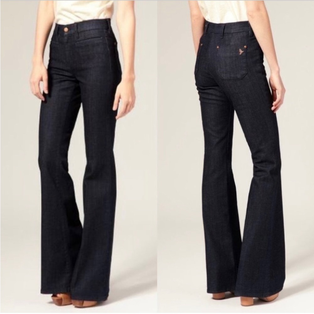 NEW Anthropologie Dark Wash Flare Jeans - Bell Bottoms!